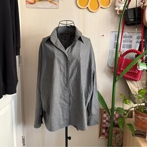 Enza Costa Button Up Blouse Gray 2